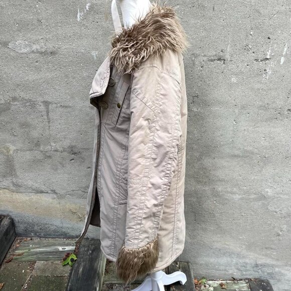 Y2K Vintage Faux-Fur-Trim Jacket / Coat - Picture 6 of 8